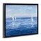Stupell Industries Vivid Boats Open Sail Floater Framed Canvas Wall Art Design by Julia Purinton